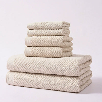 SereneWeave Cotton Towel Set – 6pcs Set