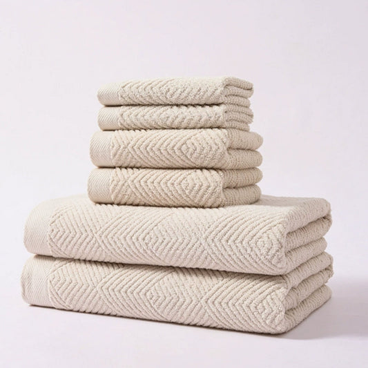 SereneWeave Cotton Towel Set – 6pcs Set