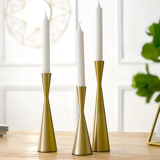 Kōsen Brass Candle Holders – Set of Three Nordic Silhouettes