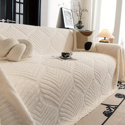 HayashiFleece Leaf Sofa Cover