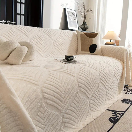 HayashiFleece Leaf Sofa Cover