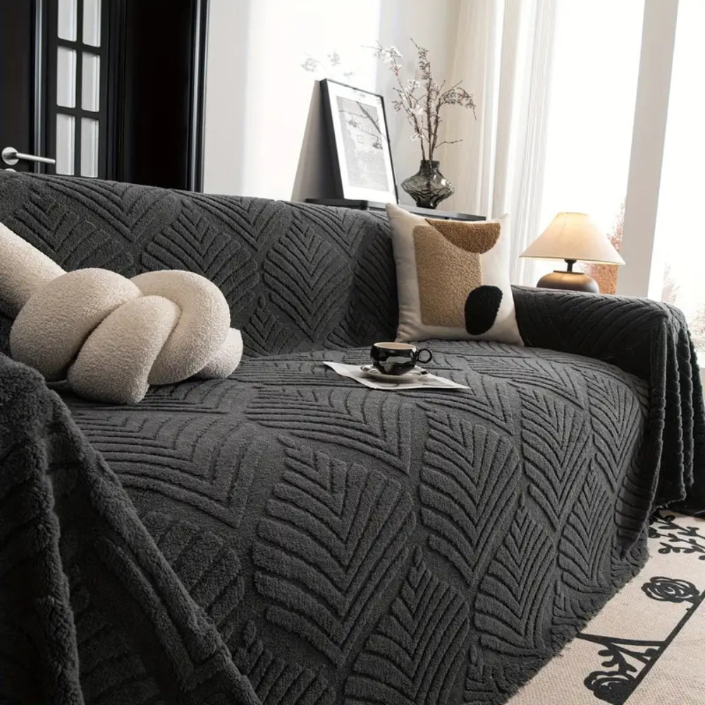 HayashiFleece Leaf Sofa Cover