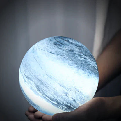 CelestiMoon Glass Lamp – Sculpted Lunar Light for Calm, Atmospheric Spaces