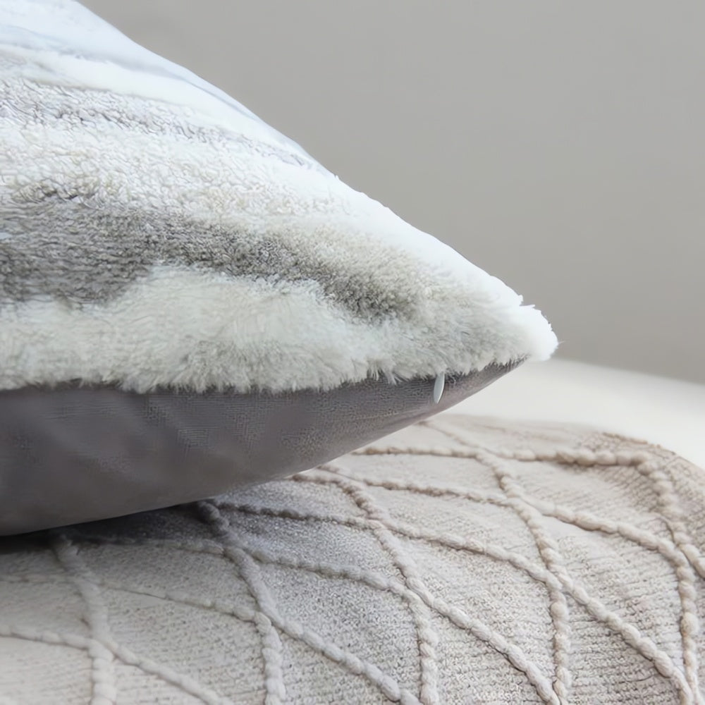 Marbelle Plush Cushion Cover – Marble-Inspired Velvet Accent
