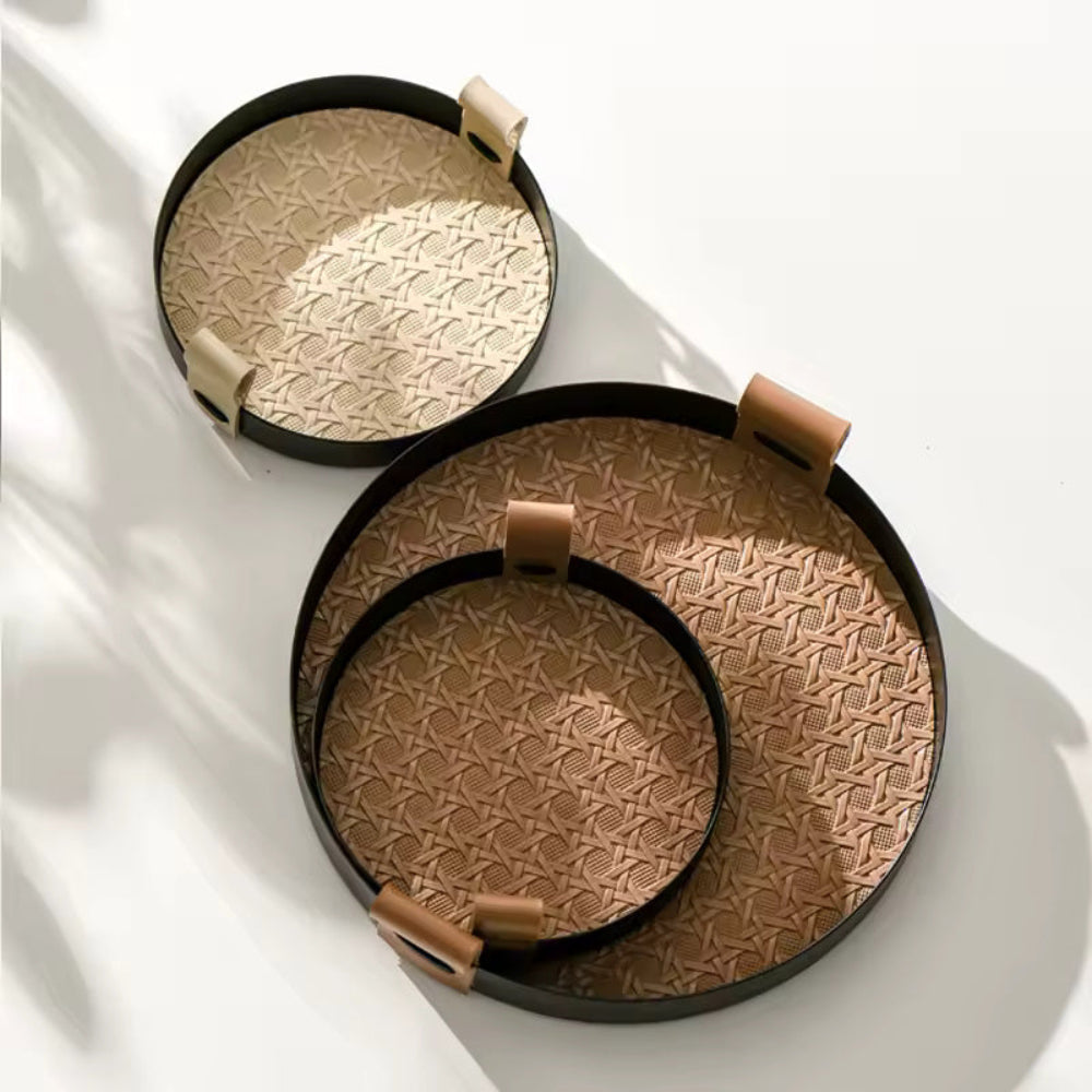 SkandiWeave Handcrafted Rattan Tray