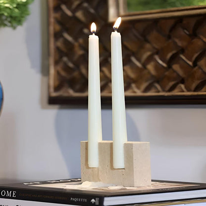 Ishi Stone Candle Stand – Timeless Glow in Sculptural Form