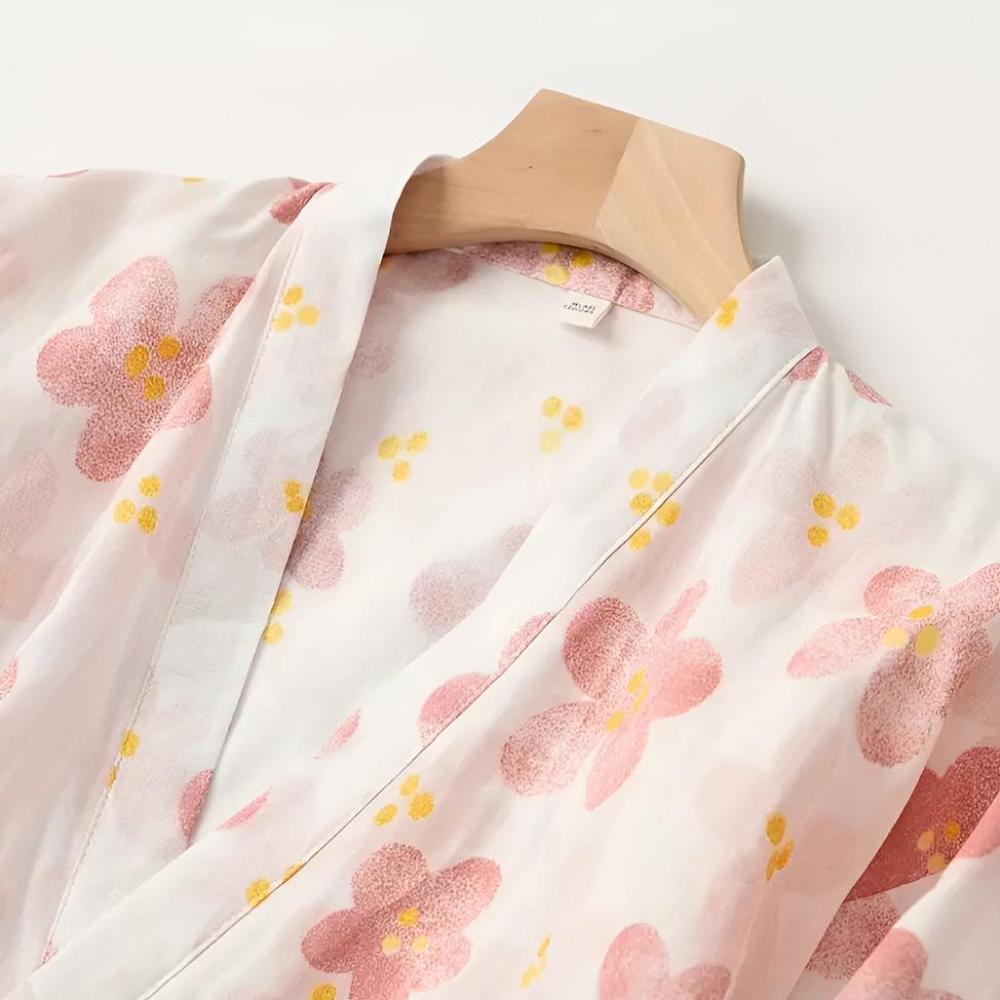 SanaFlora Cotton Robe – Light Grace for Quiet Mornings
