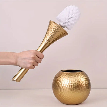 LustreClean Toilet Brush – Modern Metallic Elegance for Calm, Tidy Spaces