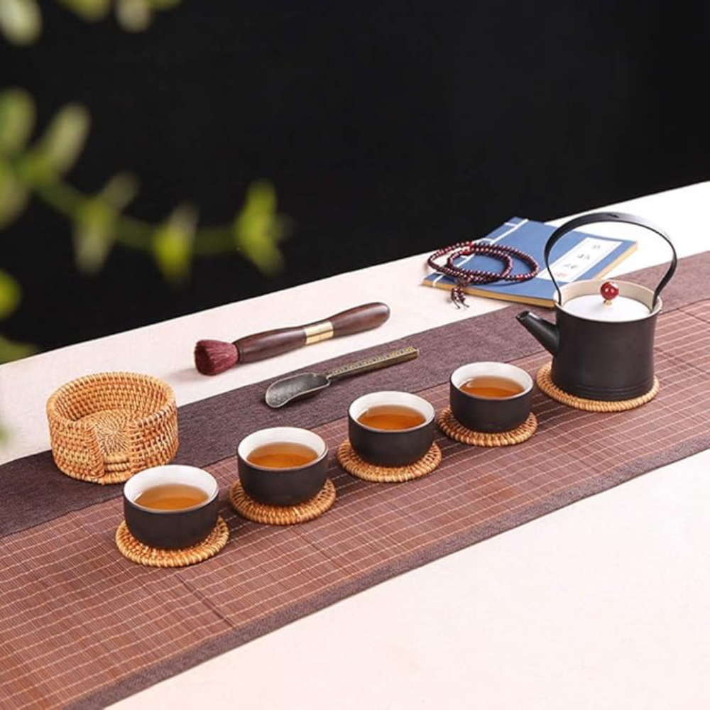 Hikari Handwoven Rattan Table 6pcs Set