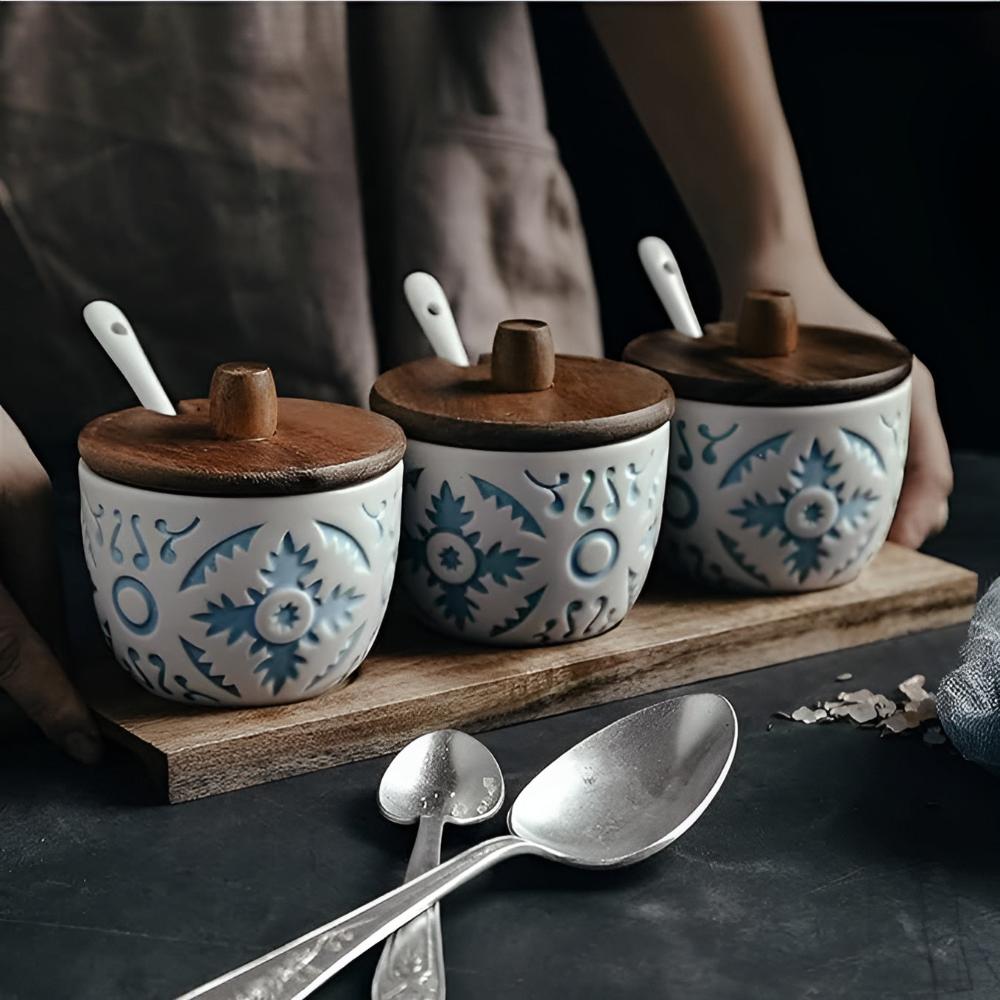 KōjiSpice Ceramic Jar Set – Quiet Rituals for Thoughtful Kitchens