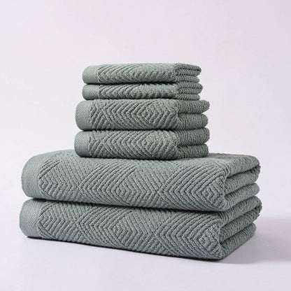 SereneWeave Cotton Towel Set – 6pcs Set
