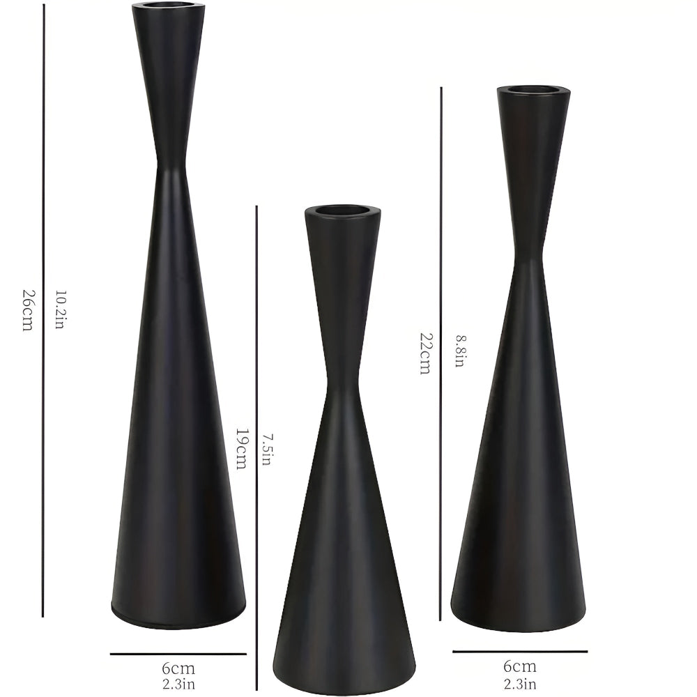 Kōsen Brass Candle Holders – Set of Three Nordic Silhouettes