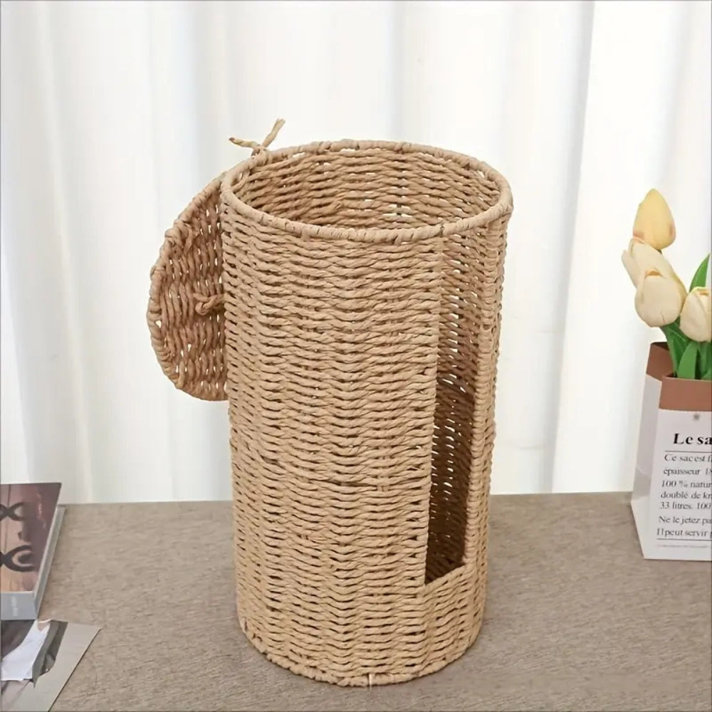 RopeLoop Toilet Roll Holder – Quiet Utility in Natural Form
