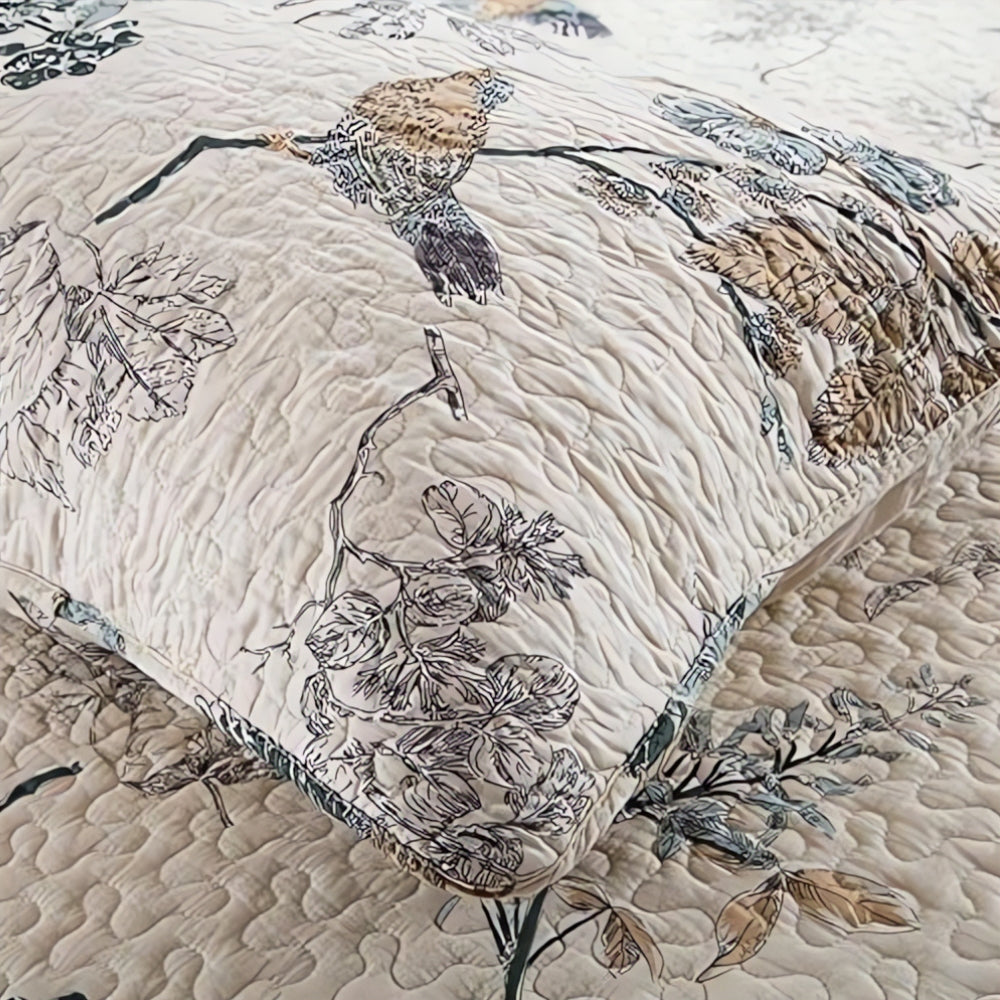 Ayame Floral Cotton Summer Coverlet