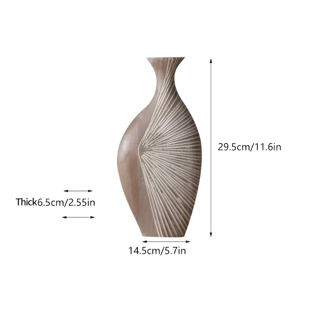 Takumi Wooden Vase – Sculpted Grain, Timeless Warmth