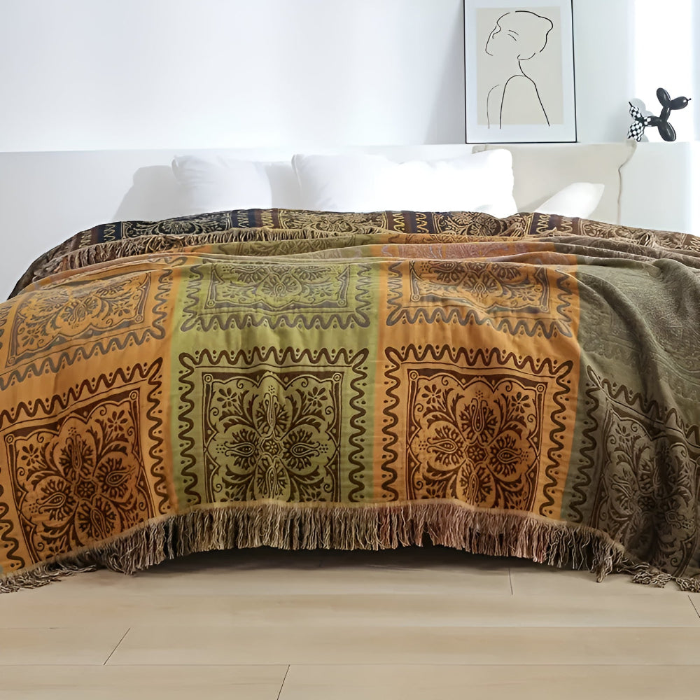 Enso Cotton Tassel Throw Blanket