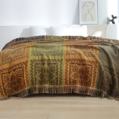 Enso Cotton Tassel Throw Blanket