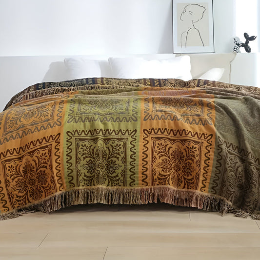 Enso Cotton Tassel Throw Blanket