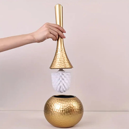LustreClean Toilet Brush – Modern Metallic Elegance for Calm, Tidy Spaces