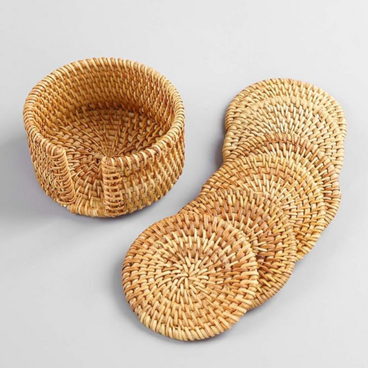 Hikari Handwoven Rattan Table 6pcs Set