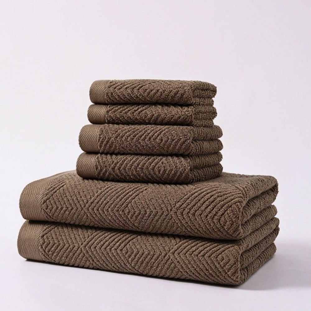 SereneWeave Cotton Towel Set – 6pcs Set