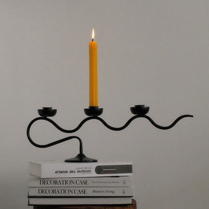 Kazan Iron Candle Holder – Twisted Sculptural Form