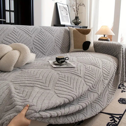 HayashiFleece Leaf Sofa Cover