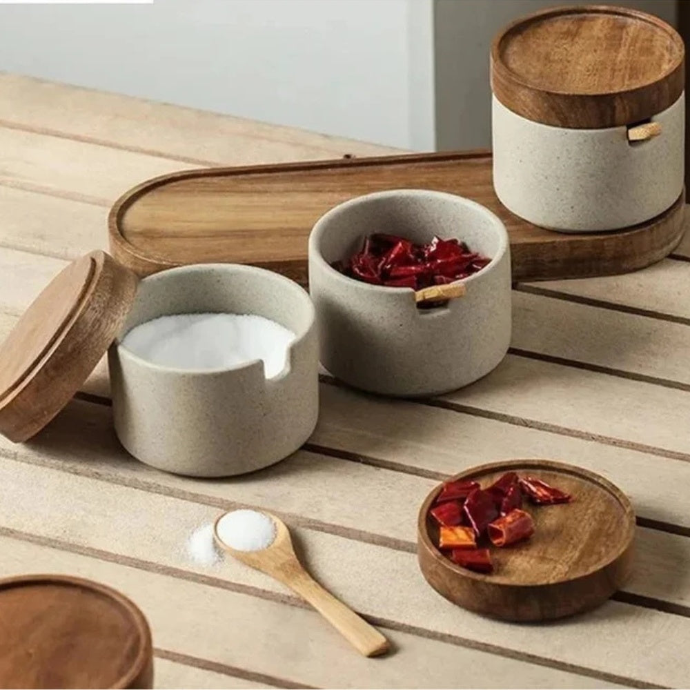 TsuchiSpice Jar Set – Rustic Texture for Intentional Seasoning
