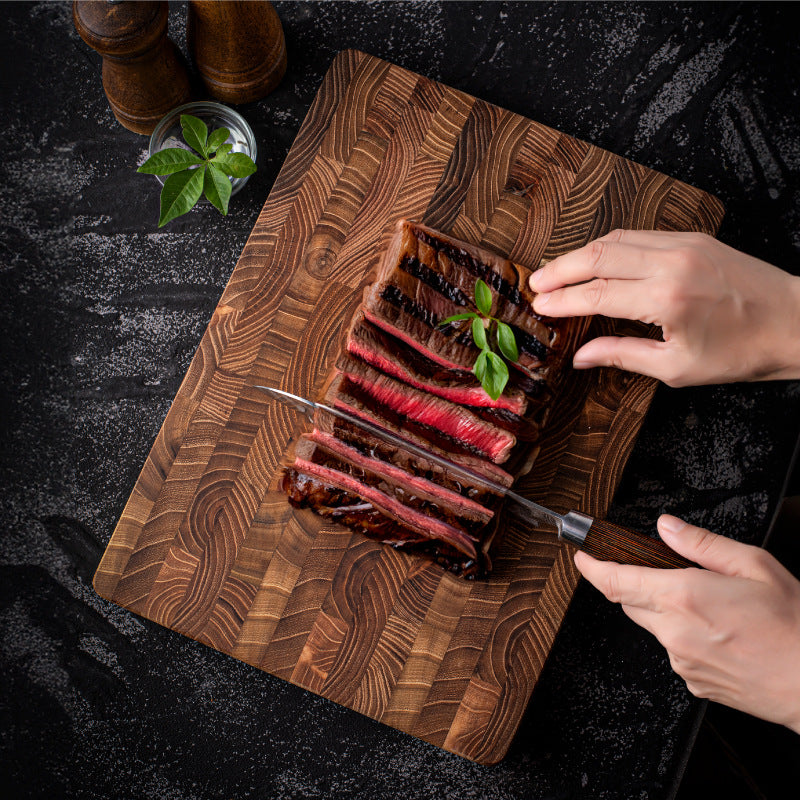 GrainBlock Teak Board – Thick Teak Wood Chopping & Serving Surface