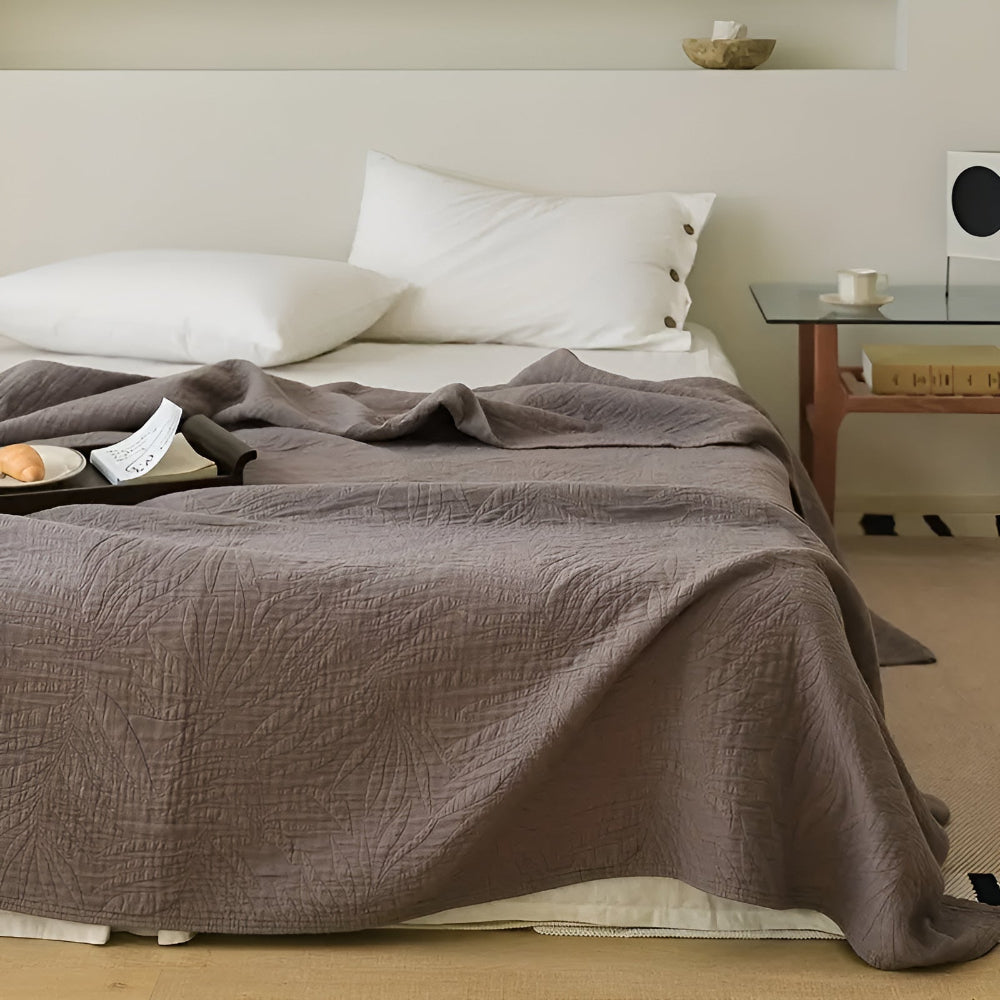 Haiba Cotton Leaf Throw Blanket