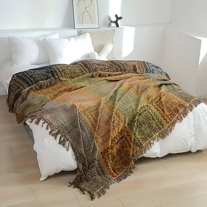 Enso Cotton Tassel Throw Blanket