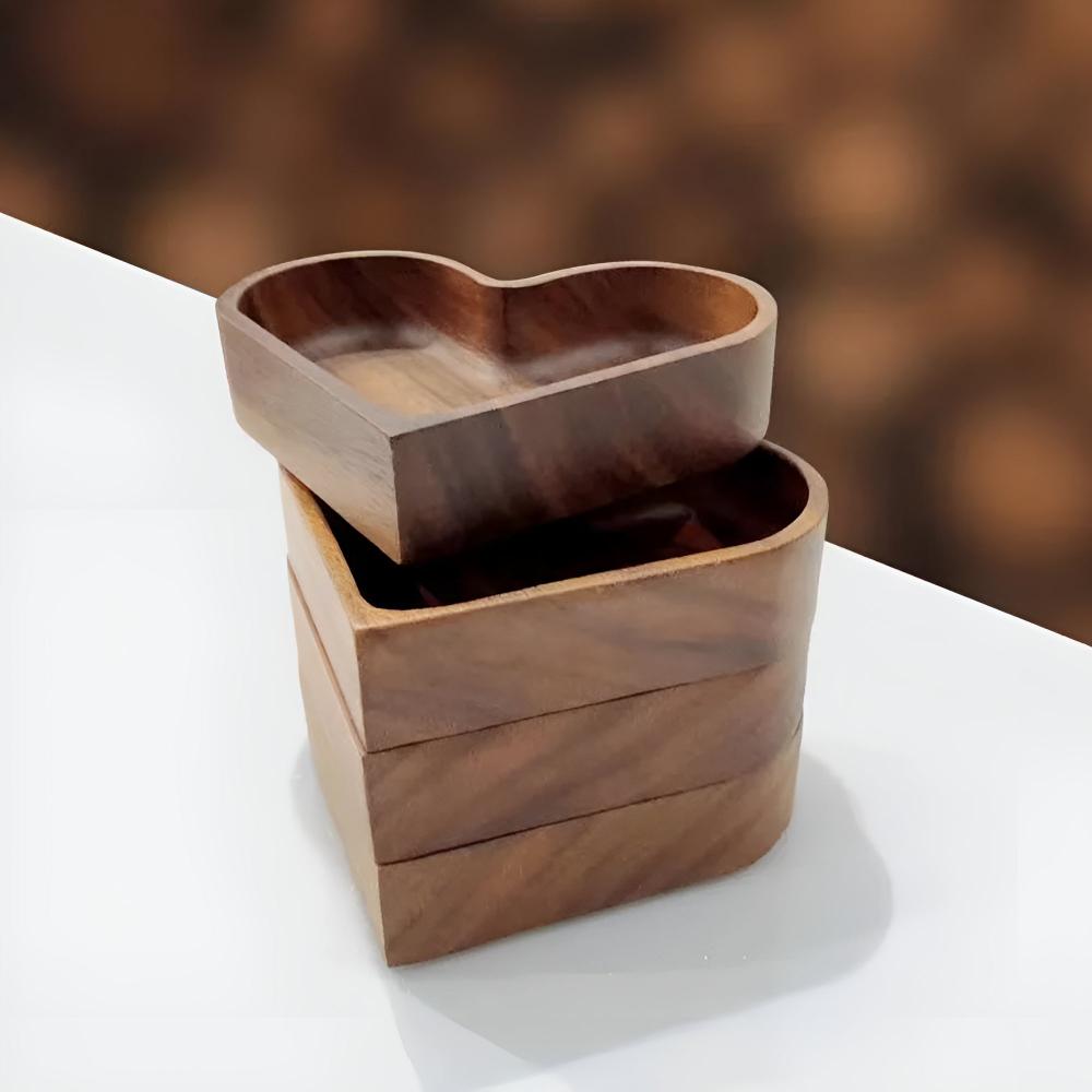 Amora Wooden Snack Tray 4 pcs