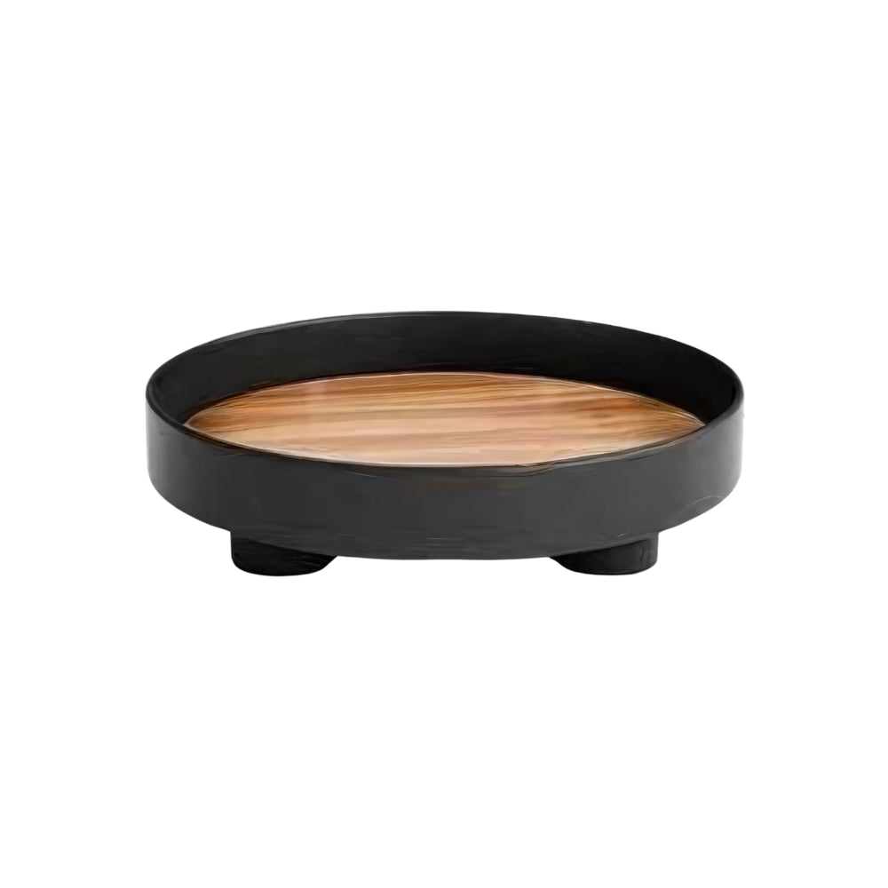 ArborRound Wooden Tray – Modern Calm for Serving & Styling