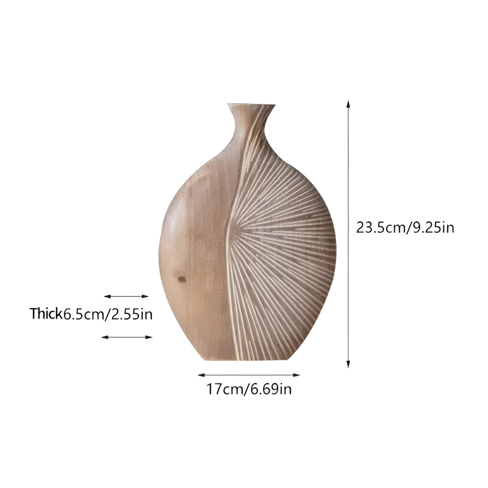 Takumi Wooden Vase – Sculpted Grain, Timeless Warmth