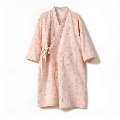 SanaFlora Cotton Robe – Light Grace for Quiet Mornings