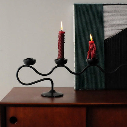 Kazan Iron Candle Holder – Twisted Sculptural Form