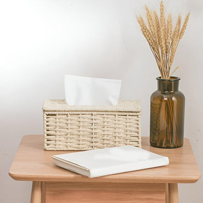 WeaveHaven Rattan Tissue Box