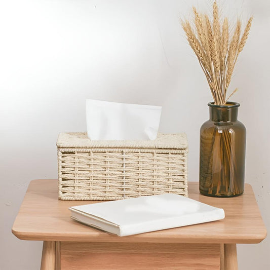 WeaveHaven Rattan Tissue Box