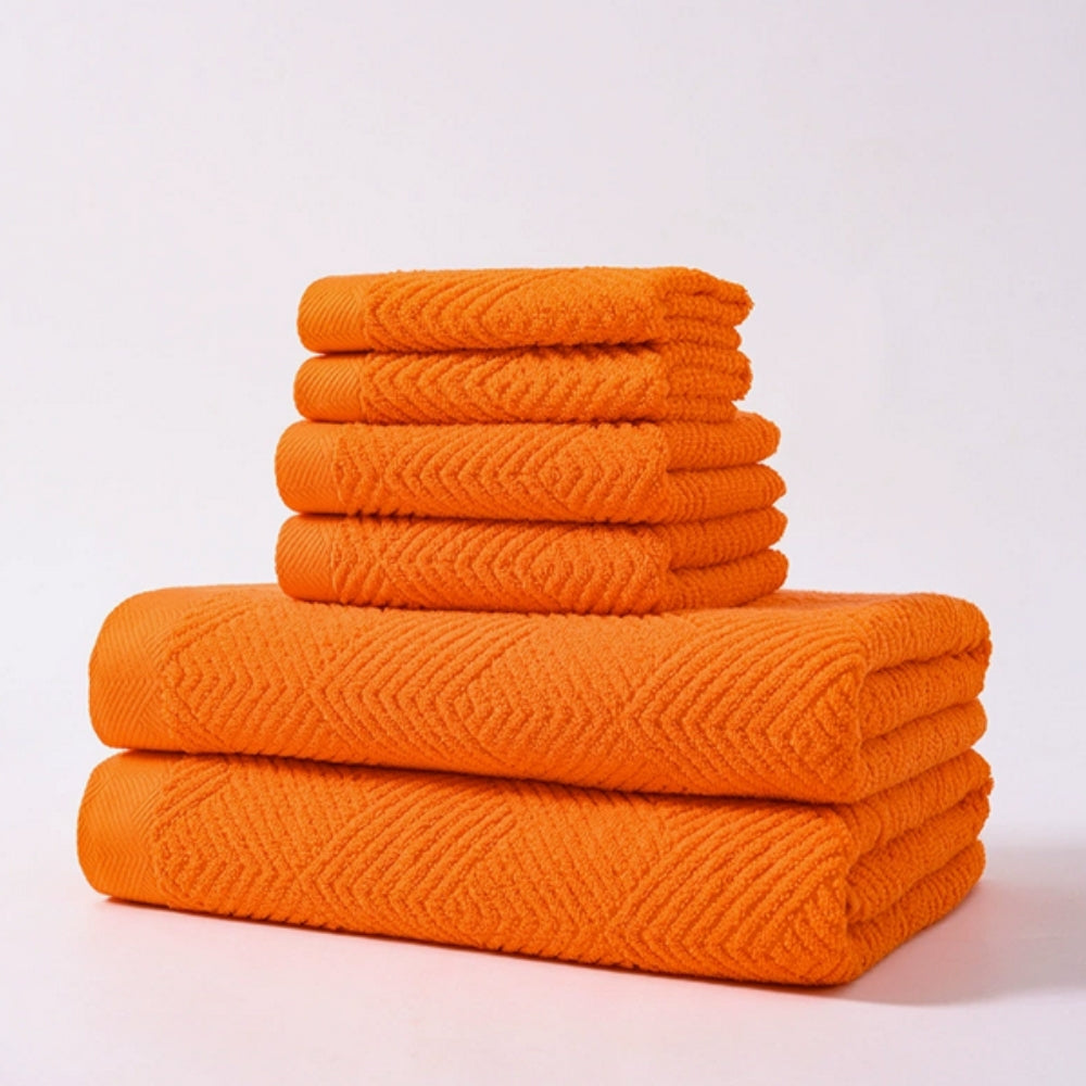 SereneWeave Cotton Towel Set – 6pcs Set