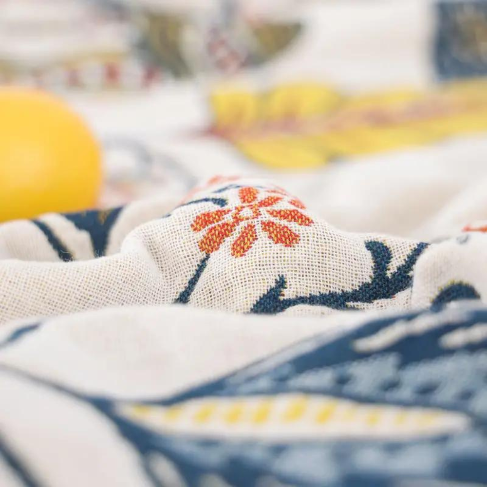 BrushBloom Boho Throw – Lightweight Artistic Floral Blanket for Layered Living