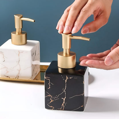 StoneGrace Soap Dispenser – Marble Elegance for Calm, Refined Spaces