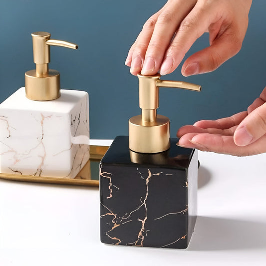 StoneGrace Soap Dispenser – Marble Elegance for Calm, Refined Spaces