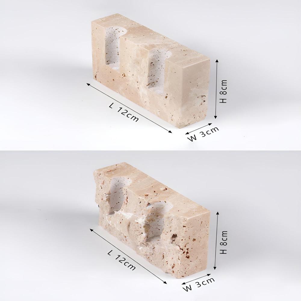 Ishi Stone Candle Stand – Timeless Glow in Sculptural Form