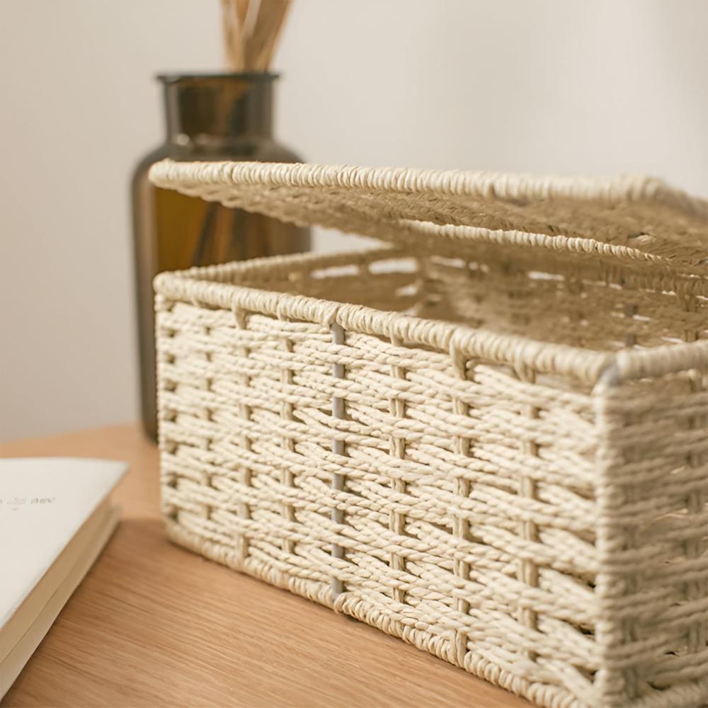 WeaveHaven Rattan Tissue Box