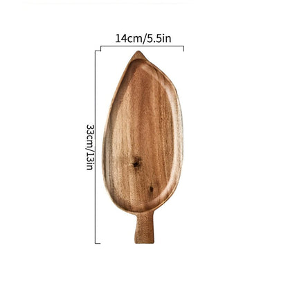 MoriLeaf Wooden Plate – Natural Form for Intentional Serving