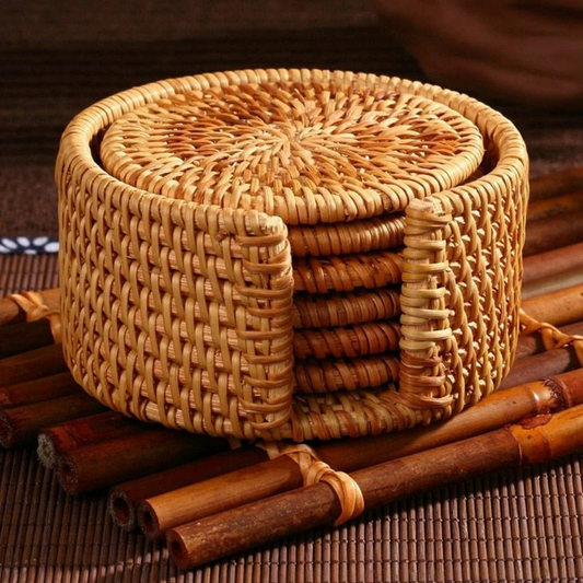 Hikari Handwoven Rattan Table 6pcs Set