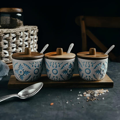KōjiSpice Ceramic Jar Set – Quiet Rituals for Thoughtful Kitchens