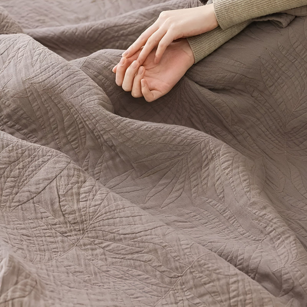 Haiba Cotton Leaf Throw Blanket