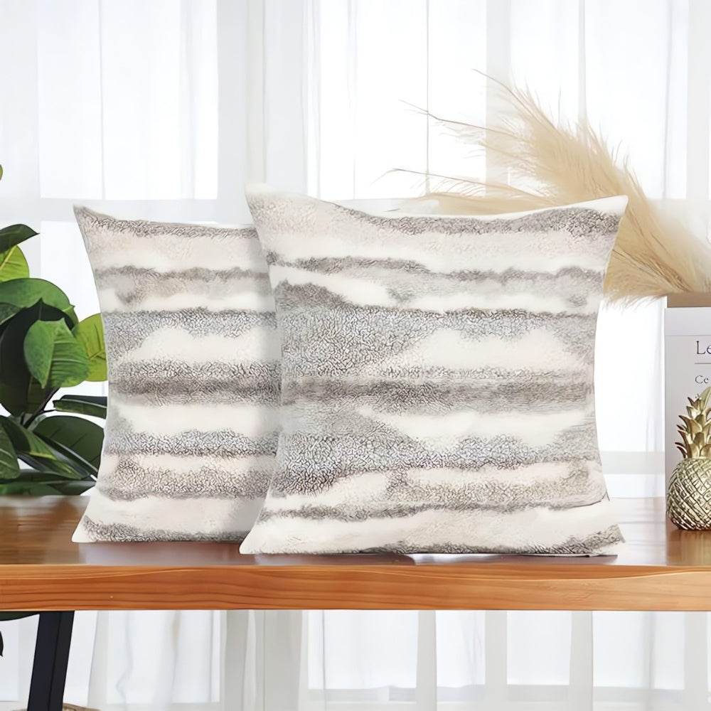 Marbelle Plush Cushion Cover – Marble-Inspired Velvet Accent