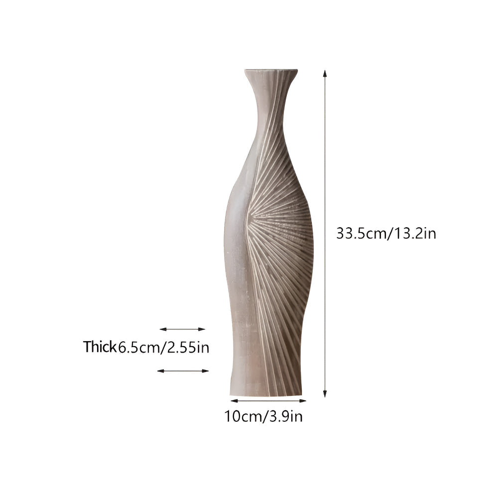 Takumi Wooden Vase – Sculpted Grain, Timeless Warmth